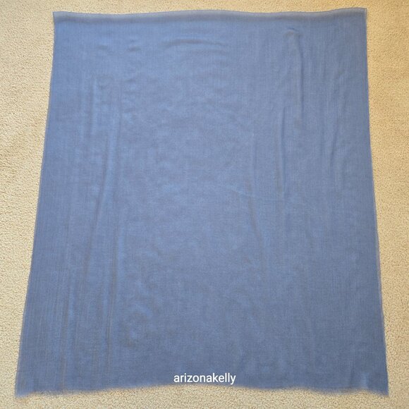 NWOT Ovcio Featherlight Cashmere Scarf Dark Blue - Picture 12 of 12